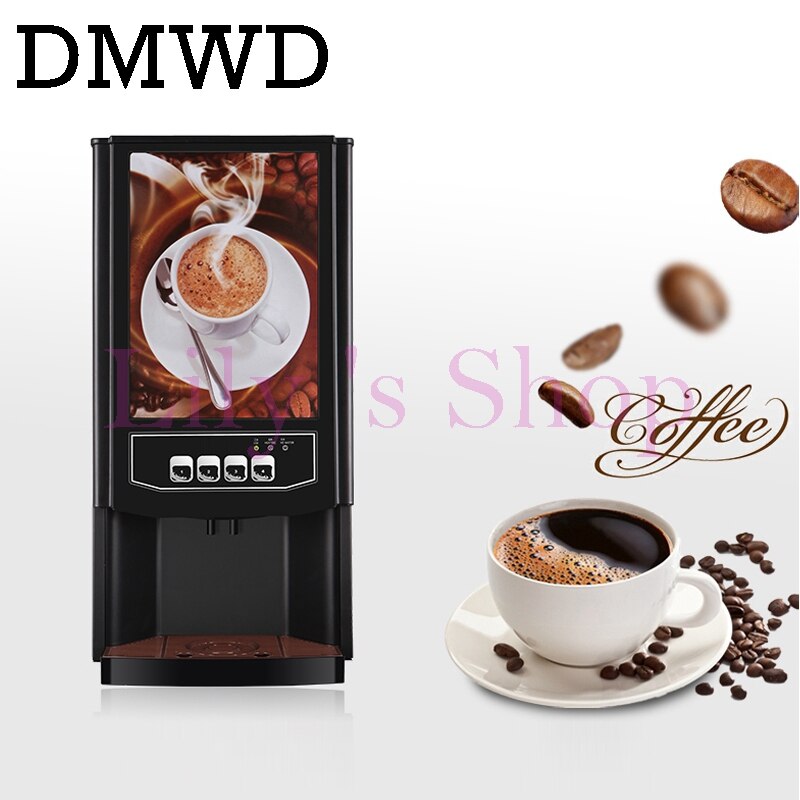 DMWD 3 different drinks mini instant automatic coffee maker Commercial 2 beverage vending machine fruit juice tea Milk machine