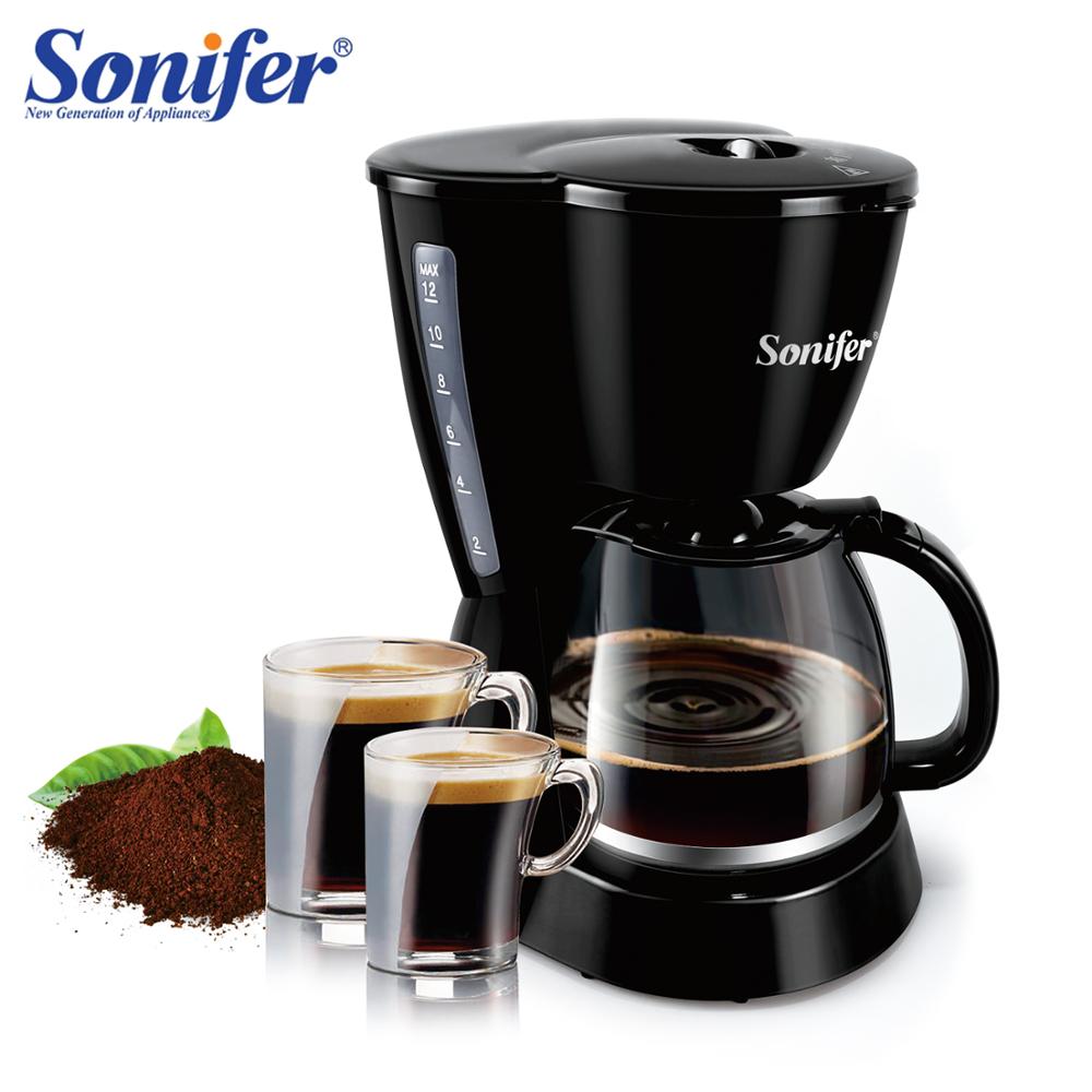 1.5L Electric Drip Coffee Maker 800W Household Coffee Machine 15 Cup Tea Coffee Pot Milk Coffee Maker for Gift 220V Sonifer