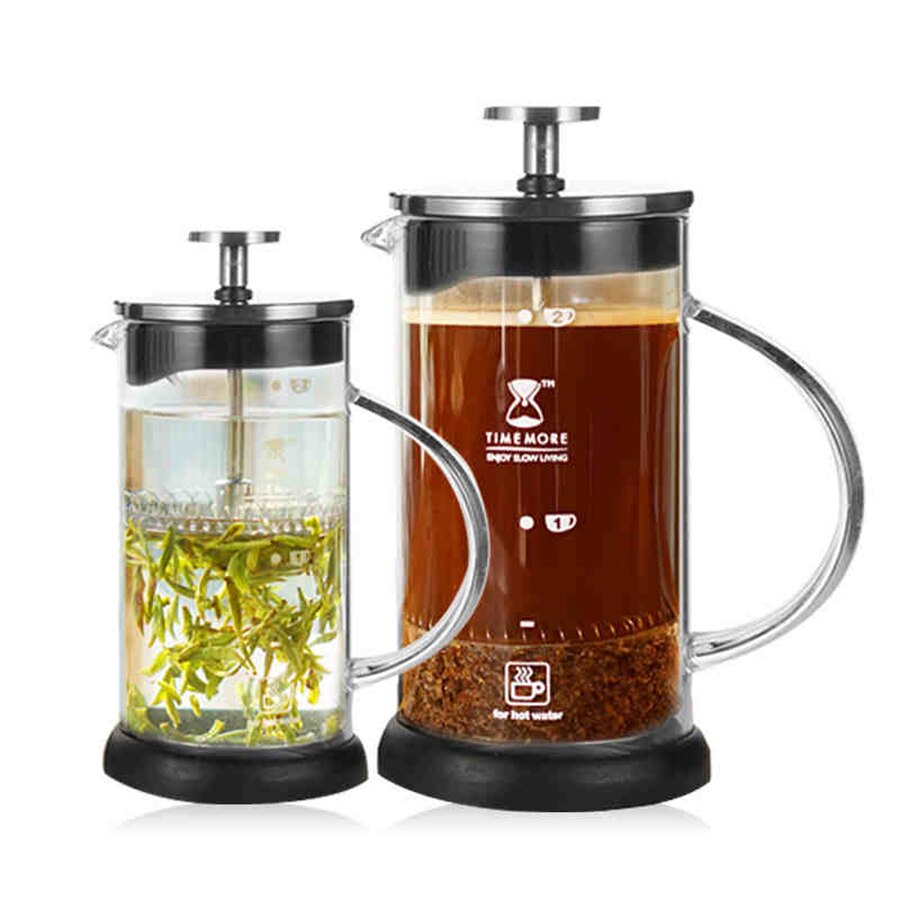 Glass Method Pressure Coffee Pot Tea Home Heat Resistant Coffee Makers Espresso Machines French Press Alanchi Tool Pots 50M5017