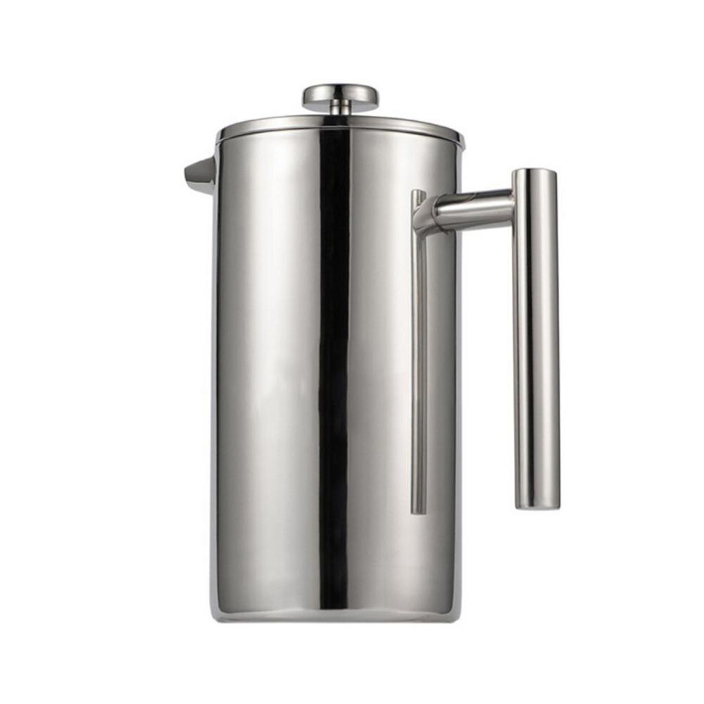 Double-Wall Insulated Coffee Tea Maker Pot 1000ml Coffee Maker French Press Stainless Steel Espresso Coffee Machine