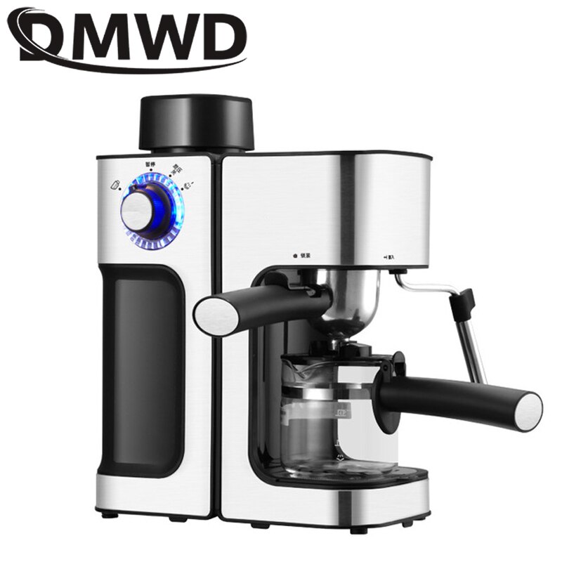DMWD MINI Espresso coffee Steam milk foam bubble machine semi-Automatic Multifunction Cappuccino cafe Coffee Maker Italian 5Bar