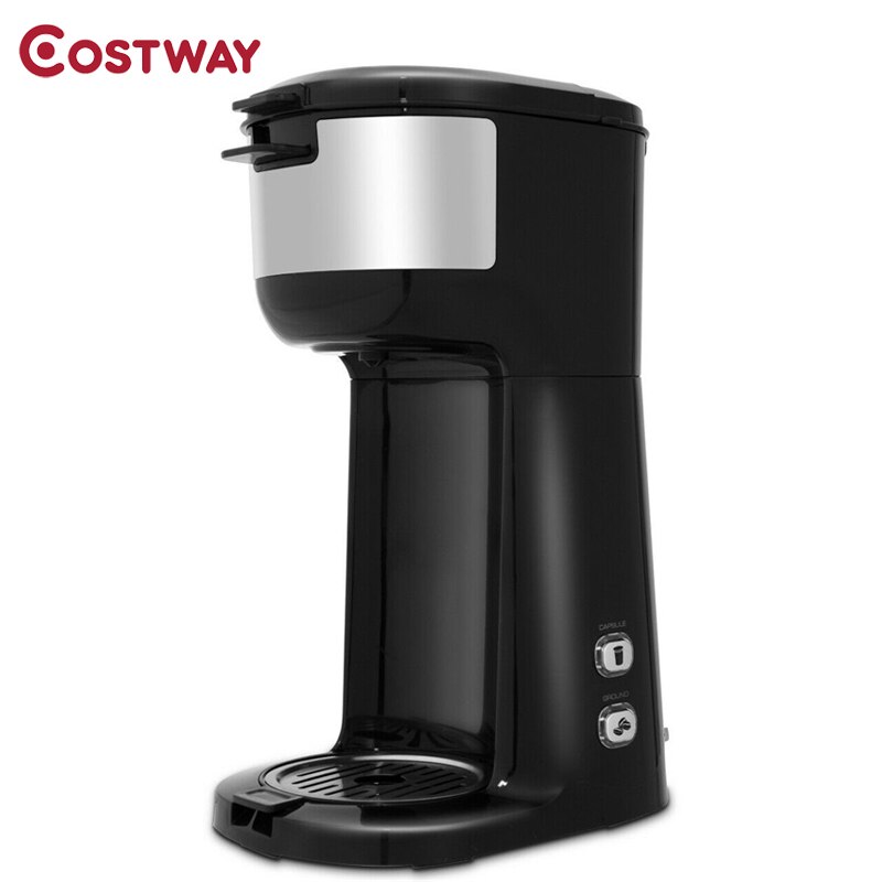 COSTWAY Portable Coffee Maker for Ground Coffee and Coffee Capsule Rapid Brew Technology 2 in 1 Coffee Brewing Makers EP23212
