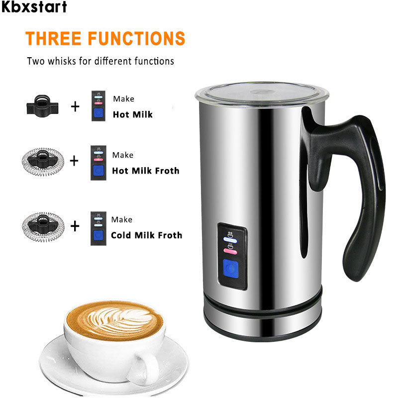 Kbxstart Electrical Multifunction Coffee Maker Pot Milk Frother Soft Foam Warmer Italian Top Moka for Home Kitchen Tools
