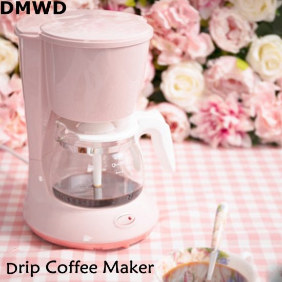 DMWD 700W 220-240V 50/60Hz 600mL Capacity American-style Drip Coffee Maker Anti Drip Leakage Small and Exquisite Coffee Machine