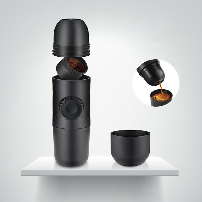 Manually-Operated Hand-Pressure Espresso Machine Portable Hand-Operated Coffee Cup Mini-Coffee Machine