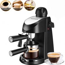 Aicook Espresso Machine, 3.5 Bar 4 Cup Espresso and Cappuccino Coffee Maker, 2 in 1 Semi-Automatic Coffee Machine with Milk Frother, Stainless Steel Espresso Maker with Steamer