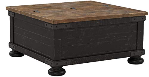 Signature Design by Ashley Valebeck Square Lift Top Cocktail Table Black/Brown