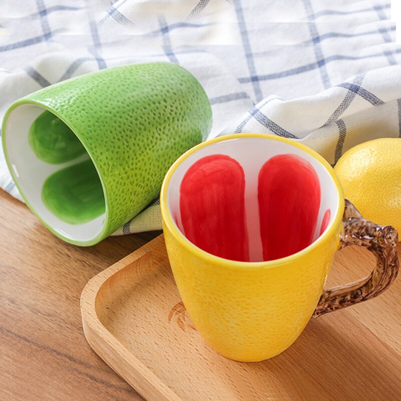 Fruit Coffee Mug Watermelon Orange Lemon