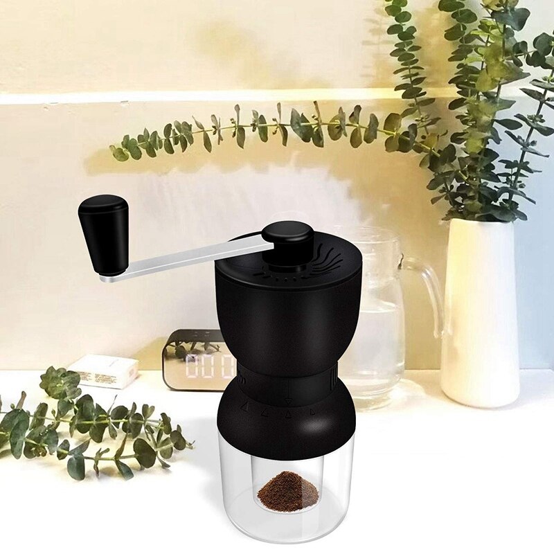 Hand Coffee Mill with Two Containers Adjustable Coarseness