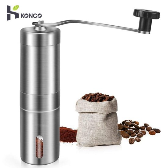 KONCO Stainless Steel Coffee Beans Grinders Mills