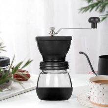 Silver Coffee Grinder Mini Stainless Steel Hand Manual Handmade