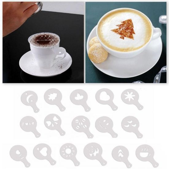 Cafe Foam Spray Template Barista Stencils Decoration