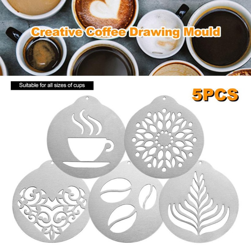Coffee Flower DIY Layering Stencils Wall Cappuccino