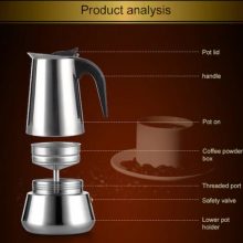 Coffee Maker Pot Stainless Steel Large 100ml4