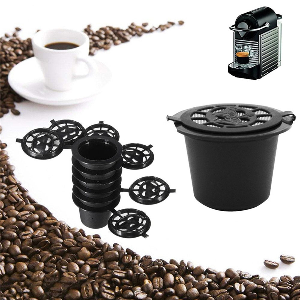 Reusable Nespresso Coffee Capsules Cup With Spoon Brush 6PCS Reusable Nespresso Coffee Capsules Cup With Spoon Brush Black Refillable Coffee Capsule Refilling Filter Coffeeware Present
<p>- Meals-grade PP (Propene Polymer) materials, secure, non-toxic, environmental safety.
- Can be utilized repeatedly, no extra waste materials.
- In accordance with your individual preferences filling, multi-purpose.
- Appropriate for Nespresso espresso machine.</p>
<p>Specs:
Product Identify: Nespresso Capsules 6 Pack
Dimension: 36x23x26mm
Coloration: Black
Materials: Meals Grade PP(Propene Polymer)
Spoon Size: 104mm
Spoon Inside Diameter: 33mm</p>
<p>Bundle Included:
6PCS x Coffee Capsule
1PCS x Spoon   1PCSx Brush</p>