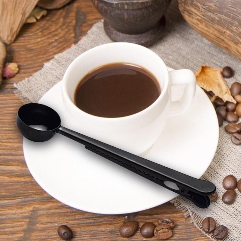 Coffee Scoop With Clip Stainless Steel Tea Coffee