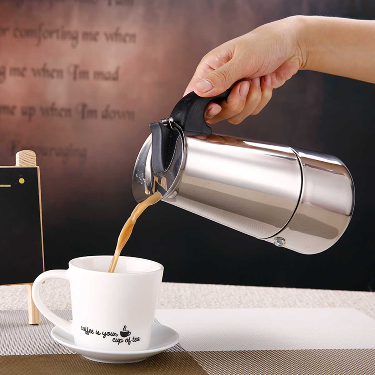 Portable Espresso Coffee Maker Moka Pot