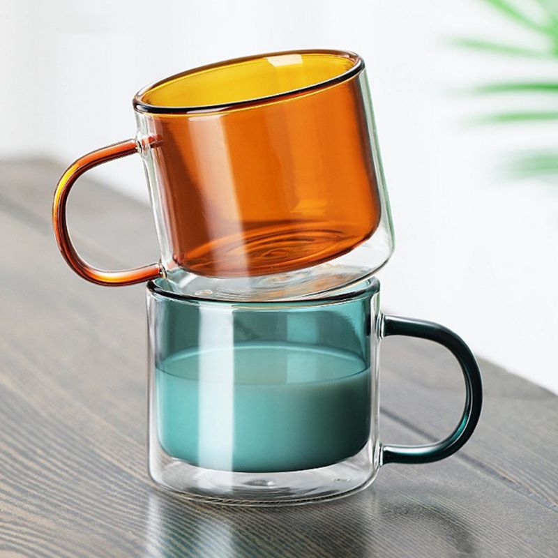 Double Layers Coffee Cup Borosilicate Glass