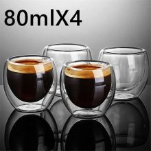 Heat-resistant Double Wall Glass Coffee Mug