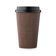 Insulated Ripple Double-Walled Paper Cup with Lid