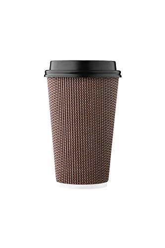 Insulated Ripple Double-Walled Paper Cup with Lid
