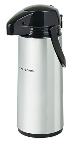 HomeCraft 2-Liter Stainless Steel Thermal Airpot Coffee Carafe