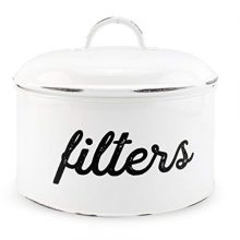 Basket Coffee Filter Holder Storage Container in Rustic