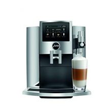 JURA S8 Automatic Coffee Machine in Chrome Finish - Features Pulse Extraction Process, Conical Burr Grinder, and One-Touch Brewing