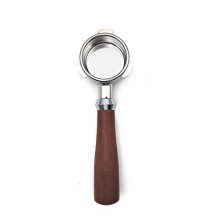 54mm Naked Portafilter for Espresso with Wooden Handle