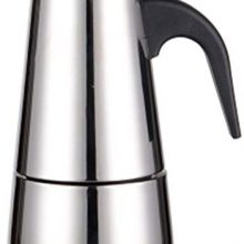 Stainless Steel Stovetop Espresso Maker – 4 Cup Capacity, Elegant Design with Comfortable Handle and Fast Brewing