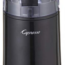 Capresso Cool Grind Coffee/Spice Grinder in Black with Stainless Steel Blades and Large Grinding Chamber – Safe Operation and Convenient Cord Storage
