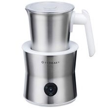 4-in-1 Electric Milk Frother and Hot Chocolate Maker with Stainless Steel Jug