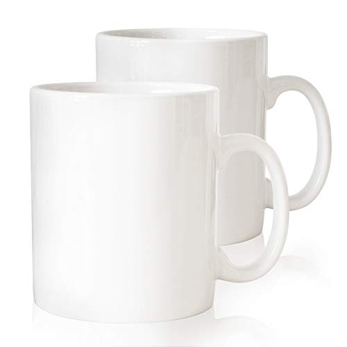 Super Large White Coffee Mug Large Handles and Ceramic