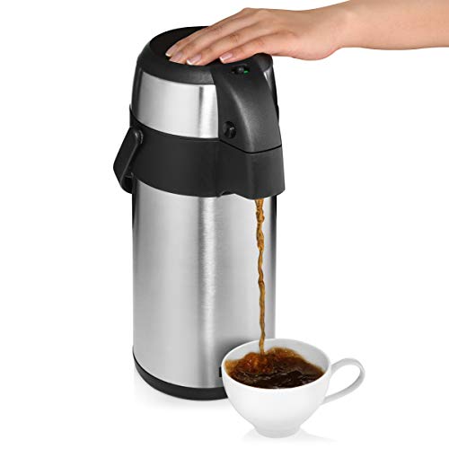 Airpot Coffee Dispenser with Pump/Stainless Steel