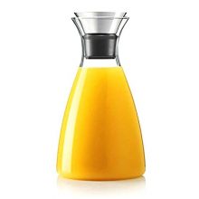 Hiware 50 Oz Glass Drip-free Carafe with Stainless Steel