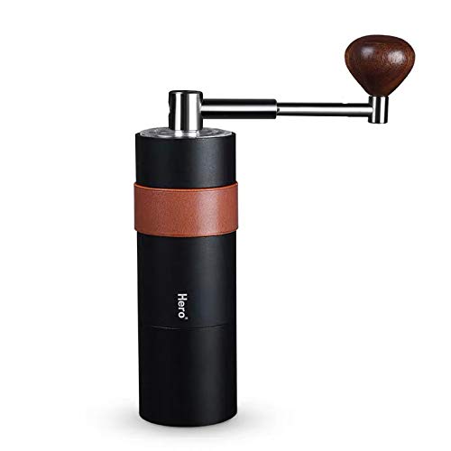 Manual Coffee Grinder Conical Burr Black Foldable