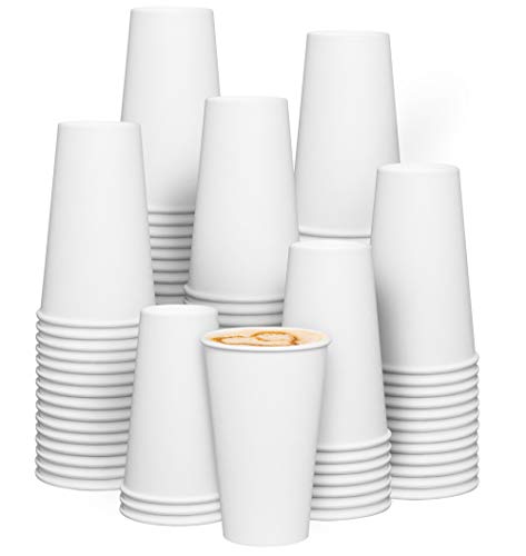 Disposable White Paper Hot Coffee Cups