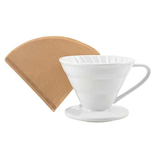 Roponan V60 Ceramic Pour Over Coffee Dripper