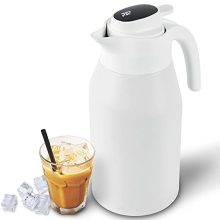 Thermal Coffee Carafe with Celsius Temperature Display Lid