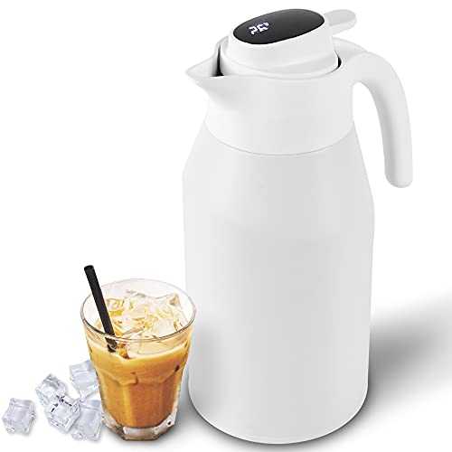 Thermal Coffee Carafe with Celsius Temperature Display Lid