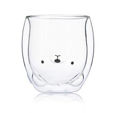 Cute Mugs Glass Double Wall Insulated Glass Espresso Cup