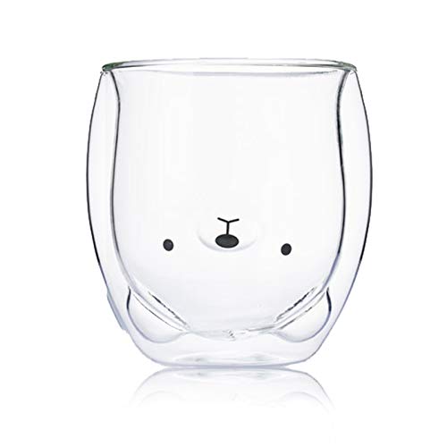 Cute Mugs Glass Double Wall Insulated Glass Espresso Cup