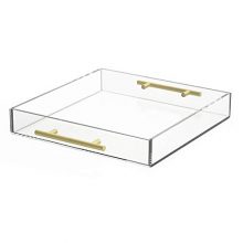 NIUBEE Clear Serving Tray 12x12 Inches