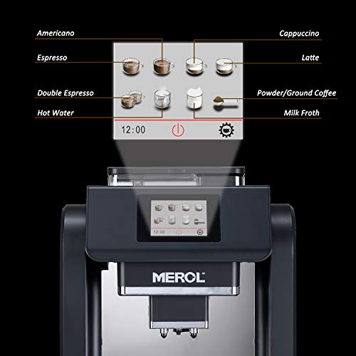 New Version 2023 Merol ME-717 220V/110V Coffee Machine Fully Automatic  Steam Milk Frothier with Grinder Espresso Latte Maker