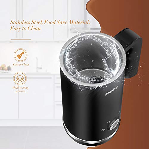 Electric Milk Frother and Steamer, Bonsenkitchen 4 in 1 Automatic Milk  Foamer for Coffee, Hot Chocolate, Latte and Cappuccino, Slient Operated  16.09oz Portable …