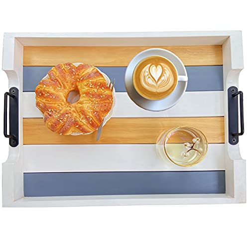 Multicolor Wood Serving Tray for Coffee Table