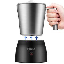 Milk Steamer Stainless Steel, Automatic Hot/Cold Foam