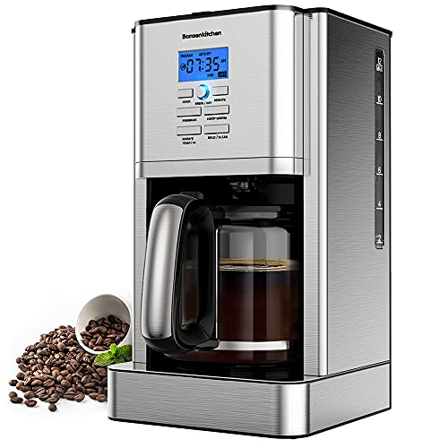 Programmable Drip Coffee Maker with Glass Carafe