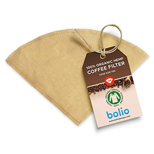 Bolio Organic Hemp Cone Pour Over Coffee Filters