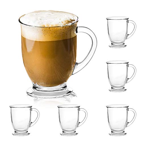 15oz/450ml Glass Coffee Mugs Clear Coffee Cups